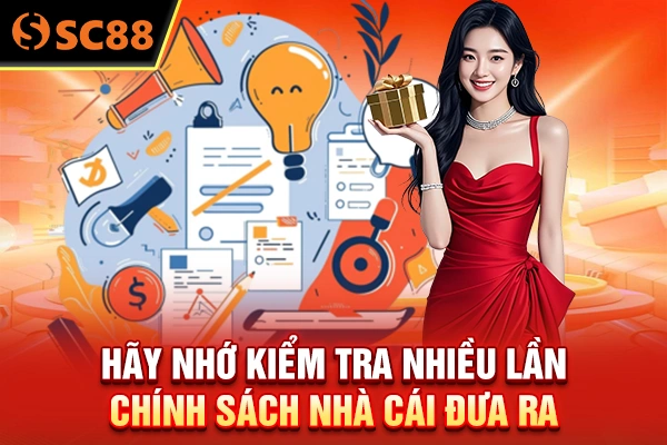 Hãy nhớ kiểm tra nhiều lần chính sách nhà cái đưa ra