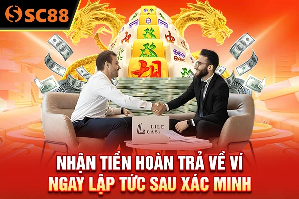 Nhận tiền hoàn trả về ví ngay lập tức sau xác minh 