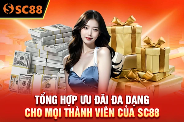 Tổng hợp ưu đãi đa dạng cho mọi thành viên của SC88